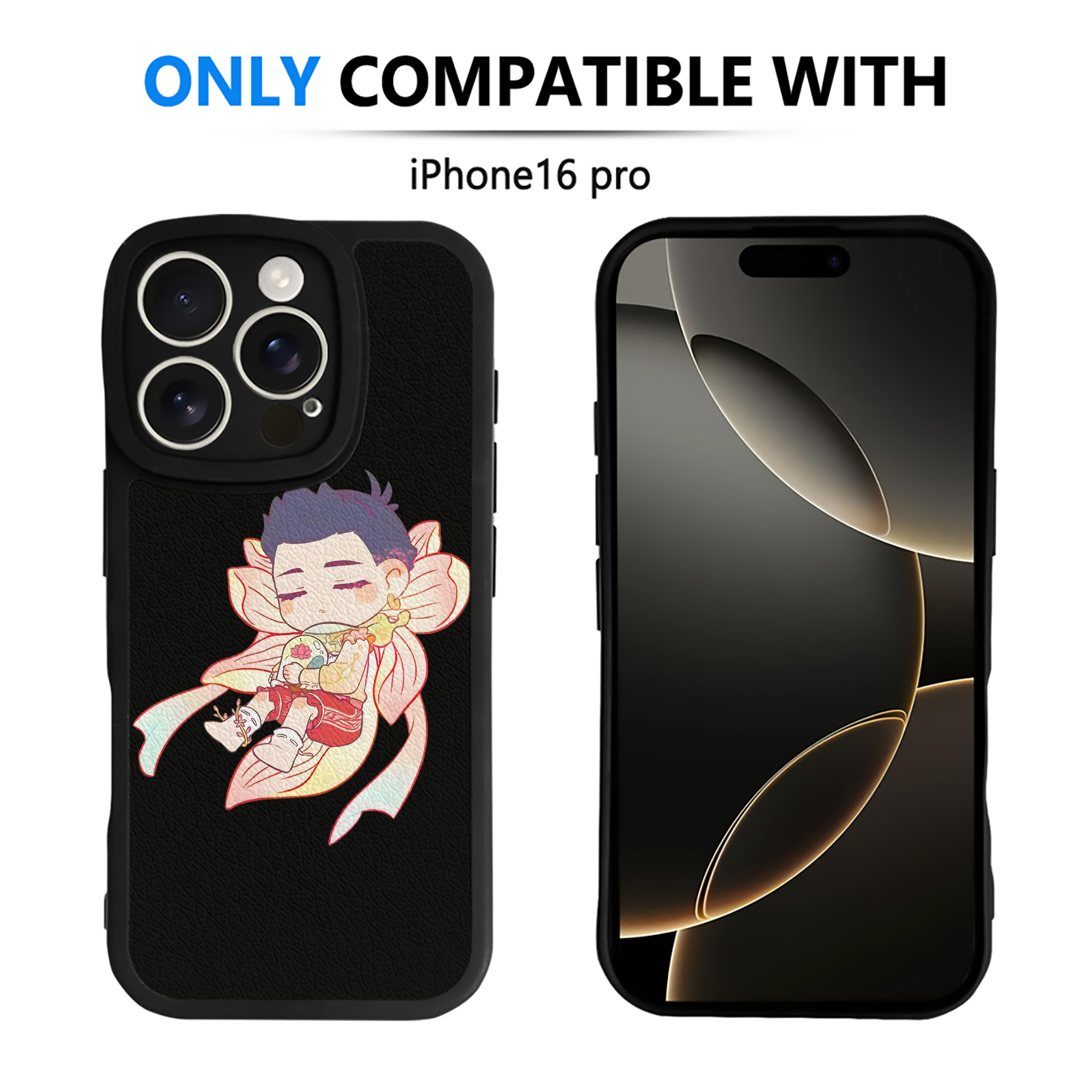 （画像用） Ne Zha 2 ナタ 魔童の大暴れ 【iPhone 16シリーズ対応】シリコンスマホケース（レザー調） 材質：シリコン
